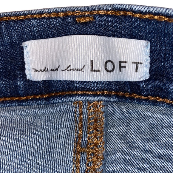 LOFT Modern Straight Rolled Cuff Ankle Jeans - Picture 6 of 11